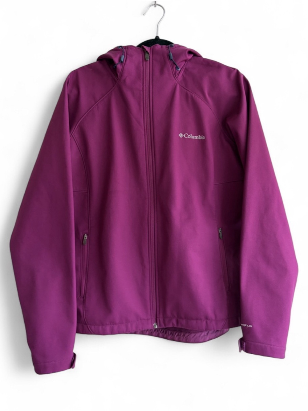 ⁠COLUMBIA Cascade Ridge OmniShield Hood Rain Jacket Fuschia Marionberry MEDIUM